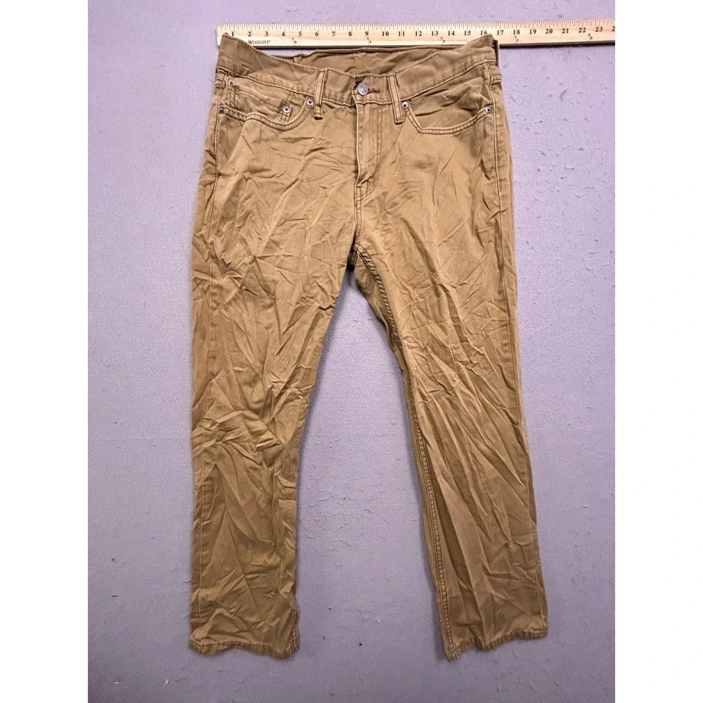 Levis 514 Straight Fit Cotton Twill Tan Khaki 32x30 Mens